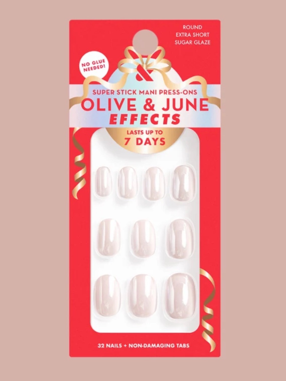 Olive and June Super Stick Mani Press On Nails in Sugar Glaze